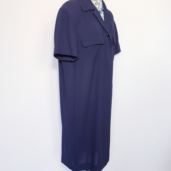 Liz Claiborne Short Sleeve Button Down Shirt Dress - Picture 3 of 5